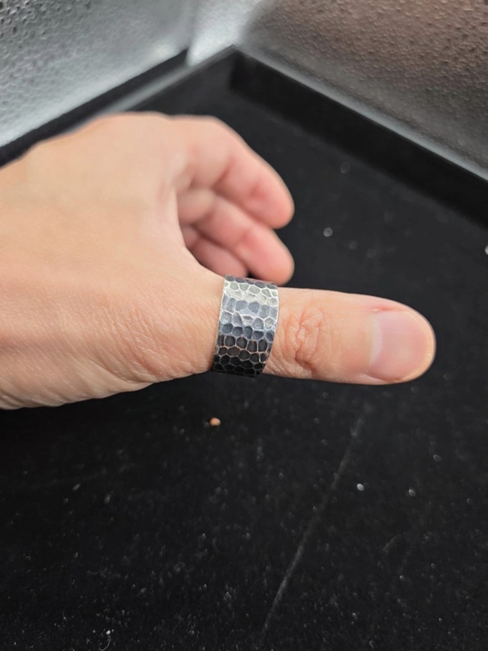 Sterling Silver 925 Hammered Ring